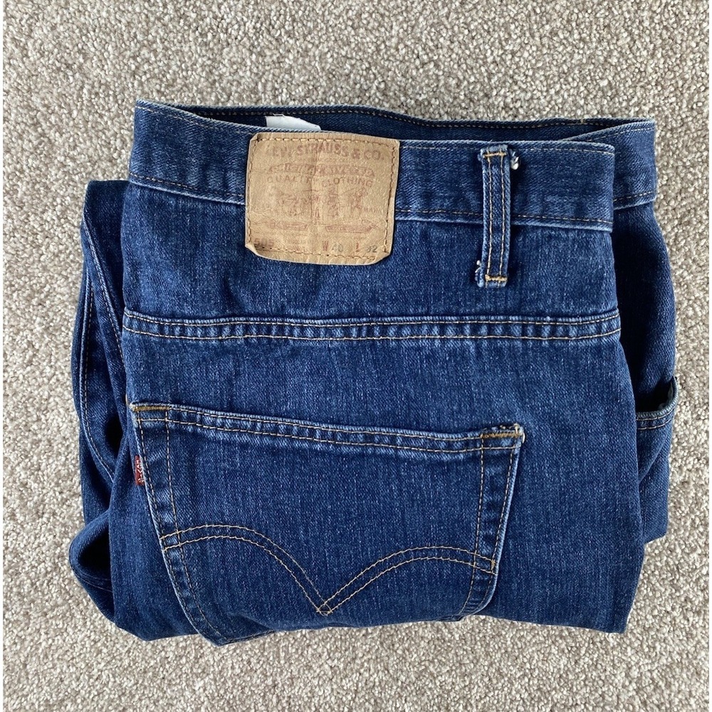 VTG‎ Levi's Dark Blue Wash 505 Jeans Mens 40x32 (Fits 40x30) Made In USA Cotton